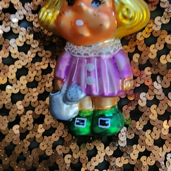 1996 DAISY CHRISTOPHER RADKO BLONDE GIRL WATER CAN ORNAMENT...